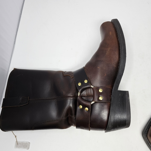 Durango Engineer Harness Boots Size 8.5 EE Square Toe Biker Brown Leather DB514. - Picture 8 of 15